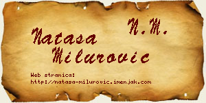 Nataša Milurović vizit kartica